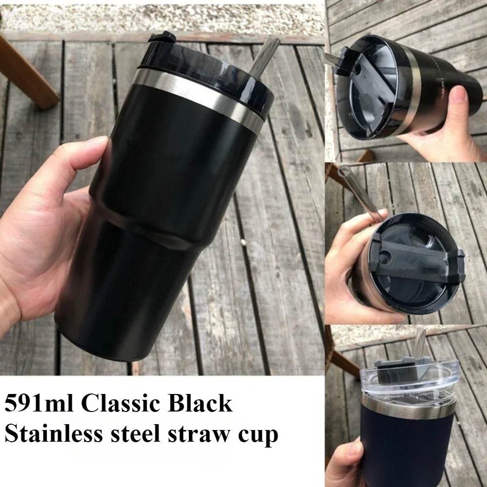 2024 NEW Latest Starbuck Ice Cup Car Cup 304 Stainless Steel Water Cup 20OZ Large Capacity Beer Cup Insulation and Cooling - MarvelouStoree