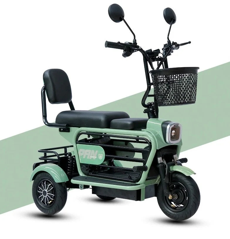 chinese long range yongkang 2 seat mobility  3 wheels electric scooter tricycle with seat for adults