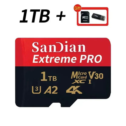 Original SD Card 1TB 2TB Mini Memory Card 256GB 512GB Class 10 High Speed Micro TF Cards for Phone/PC/Cameras Storage Devices