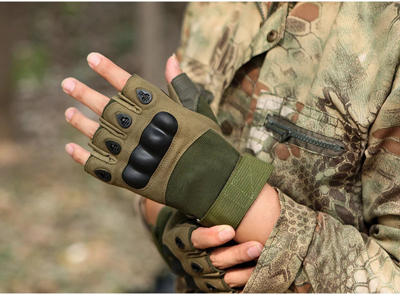 Half Finger Tactical Gloves Outdoor Men's Military Gloves Hiking Motorcycle Cycling Sports Glove Shooting Hunting Gloves