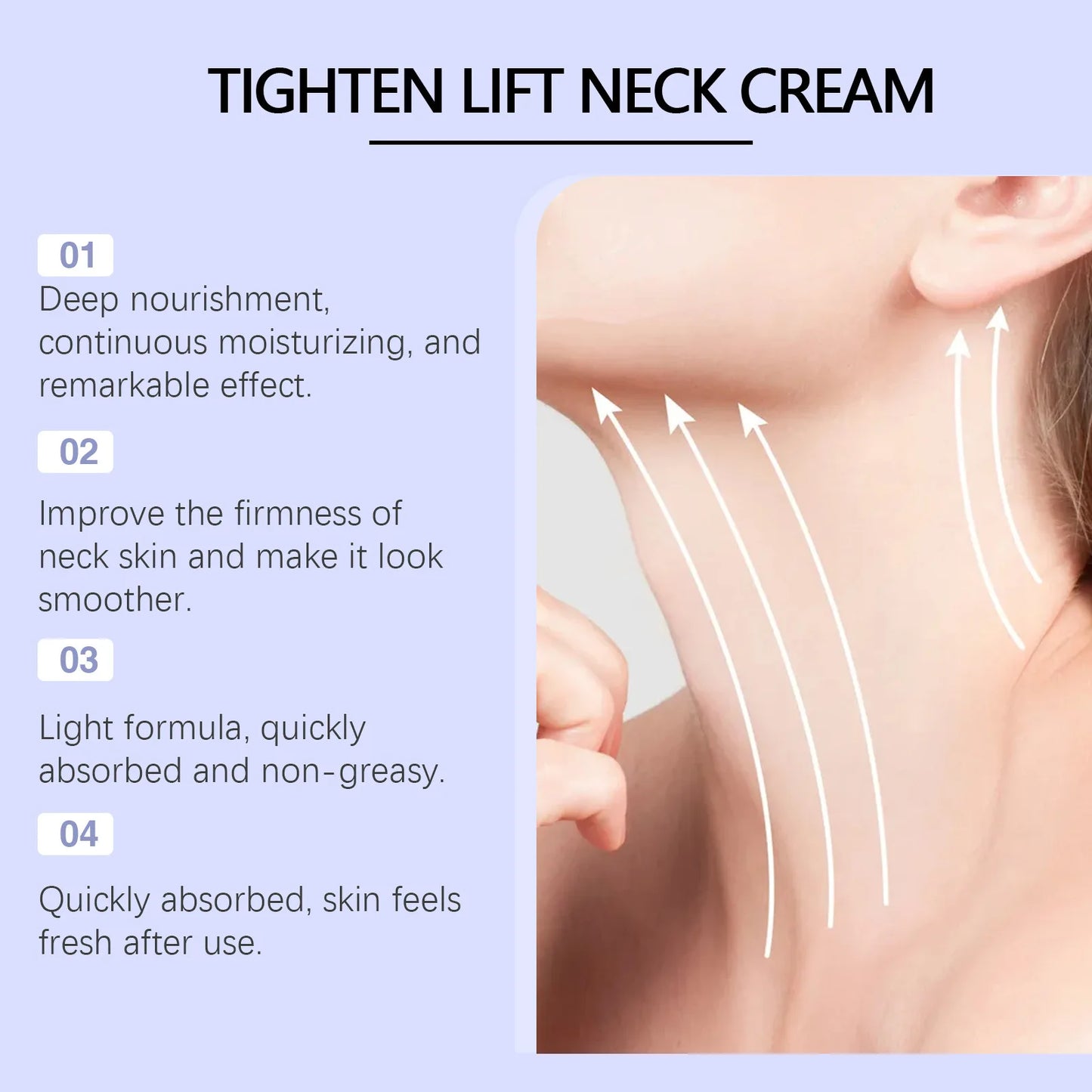 Neck Cream Lifting Firming Lighten Fine Line Eliminate Double Chin Rejuvenation Moisturizer Neck Rejuvenation Cream