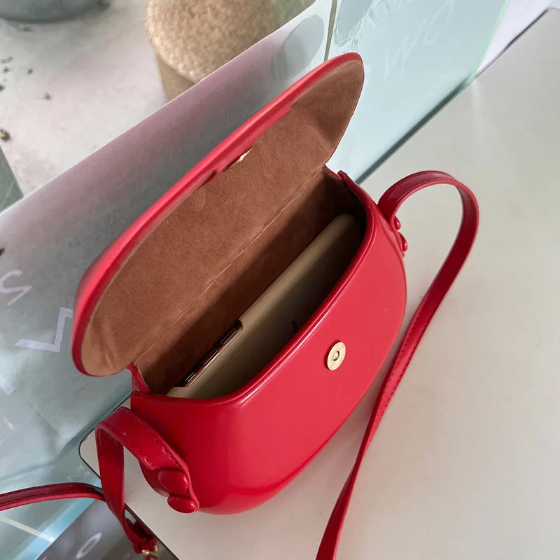 2024 Flap Crossbody Bags Women Mini PU Leather Shoulder Purses and Handbags for Girls Ladies Phone Simple Solid Designer Bag