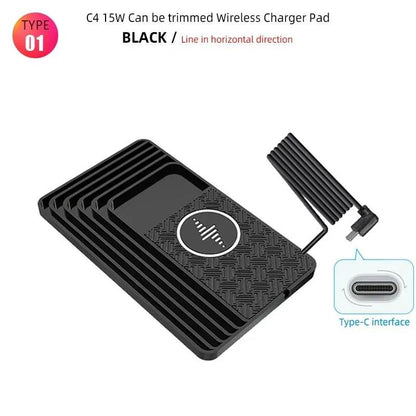 15W Fast Car Wireless Charger Pad for iPhone 15 14 13 12 X Samsung Huawei AirPods Phone Non-slip Quick Car Wireless Charging Pad - MarvelouStoree