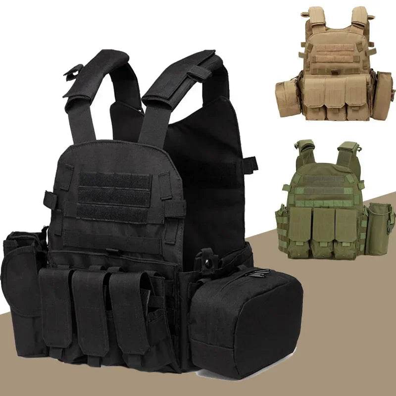 6094 Military Combat Army Wargame VestNylon Pouch Molle Gear Tactical Vest Body Armor Hunting Plate Carrier Airsoft Accessorie