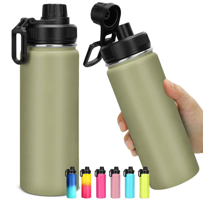 500ML Thermos Bottle 18oz Outdoor Vacuum Flasks Stainless Steel Thermos Water Bottle Steel Thermos with Leakproof Spout Lid