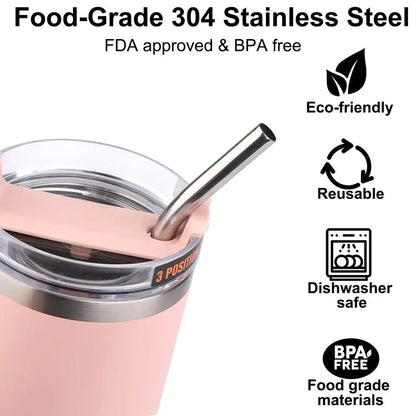 1Pcs Straight Bent Stainless Steel Straws Drinking Silver Cup Straw 6mm 8mm Reusable for Stanley 30oz 40oz Tyeso Cup