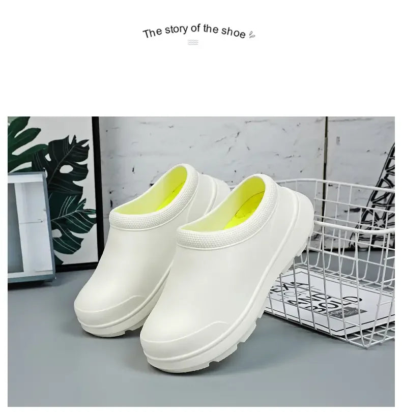 Casual Sneakers Men's Anti Slip Wear Resistant Garden Beach Shoes Lightweight Couples Large Waterproof Nurse Chef Work Shoes