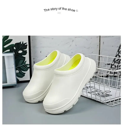 Casual Sneakers Men's Anti Slip Wear Resistant Garden Beach Shoes Lightweight Couples Large Waterproof Nurse Chef Work Shoes