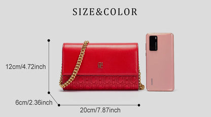 Classic Solid Color Exquisite Craftsmanship Light Luxury Design New 2024 Chain Bag Letter Element Women's Crossbody Bag