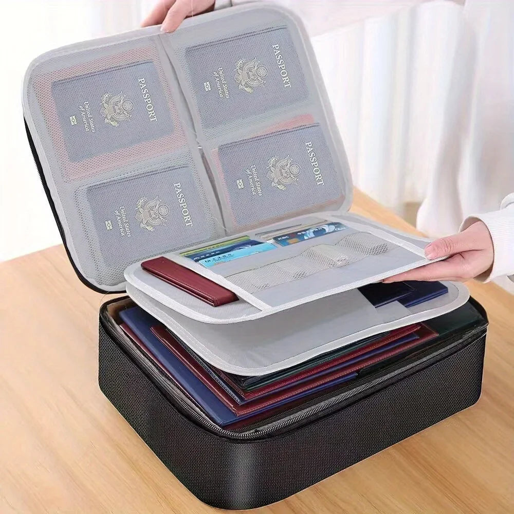 File Organizer Bags Document Home Office Travel Safe BagMulti-Layer Portable Storage For Important  Passport Certificates Legal