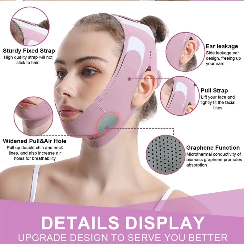 Graphene Face Slimming Bandage V-Line Face Shaper Facial Chin Cheek Lifting Belt Anti Wrinkle Face Lift Up Strap Skin Care Tools