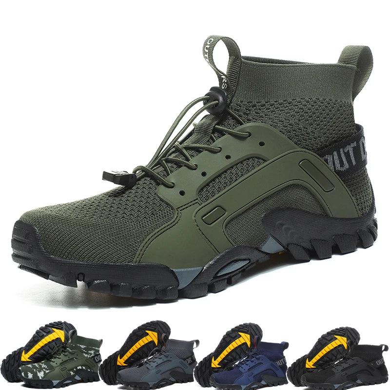 High-Top Barefoot Upstream Water Shoes Trekking Mountain Boots Anti-Skid Hiking Sneakers Outdoor Wear-Resistant Water Shoes