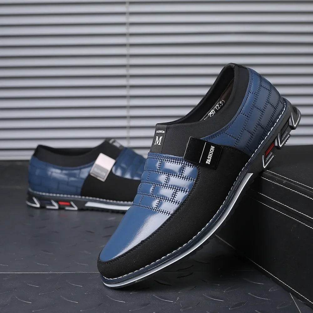 Hot Men Casual Shoes Buckle Leather Shoes for Men Business Slip-on Shoes Office Work Shoes Men Loafers Sapato Masculino - MarvelouStoree