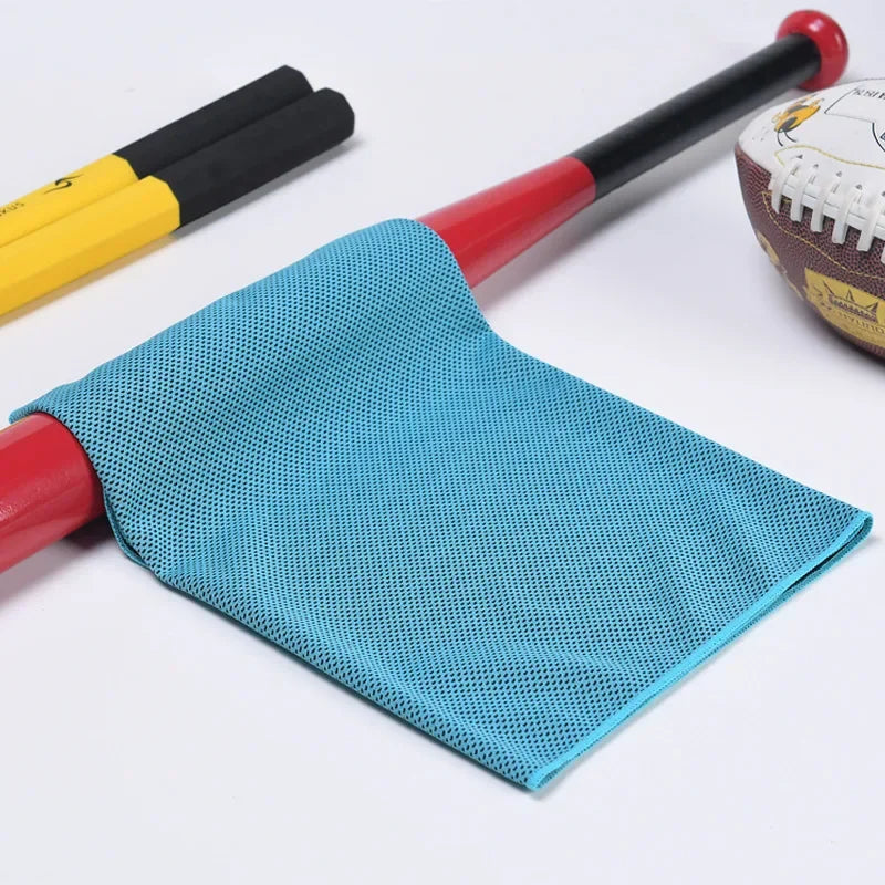 Portable Mini Silica Gel Set Cold Towel Polyester Fiber Outdoor Cooling Towel Fitness sports gym Running quick Dry Cool Towel