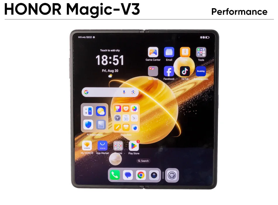 2024 New Honor Magic V3 Global Version 5G Foldable LTPO AMOLED 120Hz Display 7.92" 50MP Cameras Snapdragon 8 Gen 3 5150mAh 66W