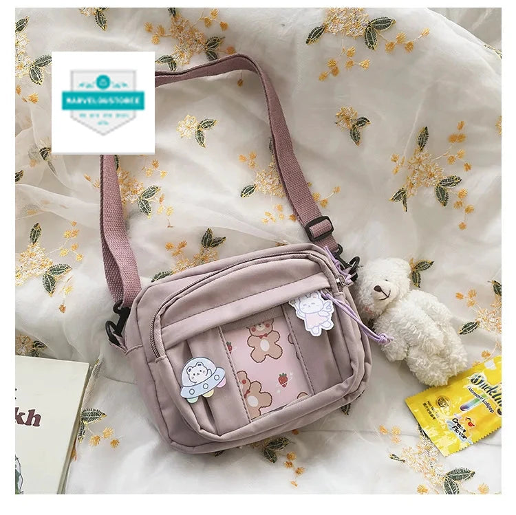 New Kawaii Bag Girls 2024 New JK Transparent Bag Small Crossbody Bag For Women Purses and Handbags Shoulder Bag Itabag Bolso