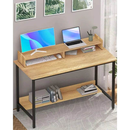 Computer Desk with Shelves, 32 Inch Gaming Writing Desk, Study PC Table Workstation with Storage for Home Office - MarvelouStoree