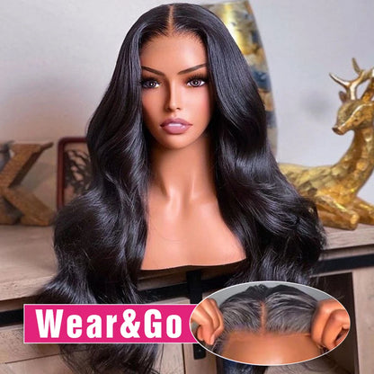 Glueless Wig Human Hair Ready To Wear Preplucked Brazilian Body Wave 13x6 HD Lace Frontal Wigs For Women Pre Cut No Glue 100%