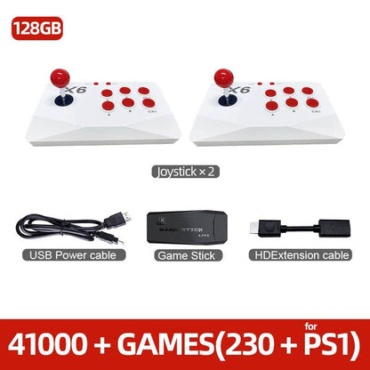 VILCORN Arcade Video Game Console 4K TV Game Stick with Double Arcade Joysitck 41000 Games For MAME/Sega/PS1/Atari Kid Gift - MarvelouStoree