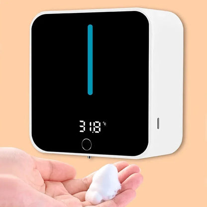 Wall Mount Automatic Foam Soap Dispensers 400ml LED Temperature Display Electric Touchless Bathroom Smart Washing Hand Machine