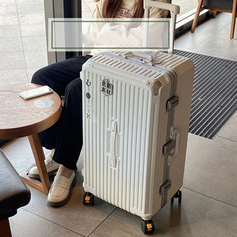 Package 22“24”26“28”30 Inch New Luggage Men's Large-capacity Trolley Case Women's Aluminum Frame Boarding Box Rolling Suitcase