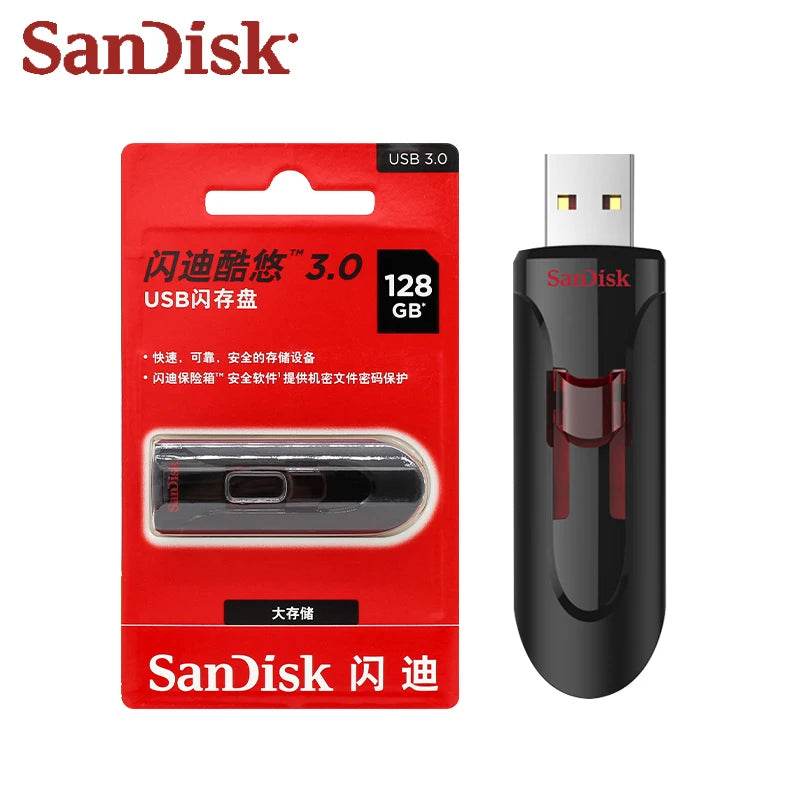 Original SanDisk CZ600 USB 3.0 Pen Drive High Speed 256GB 128GB pendrive 32GB mini usb 3.0 16GB plastic Memory Stick - MarvelouStoree