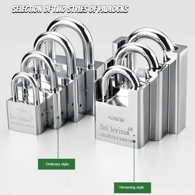 Stainless Steel Padlock Household Small Lock Head Anti-theft and Anti Prying Lock Dormitory Waterproof and Anti Rust Lock Locker