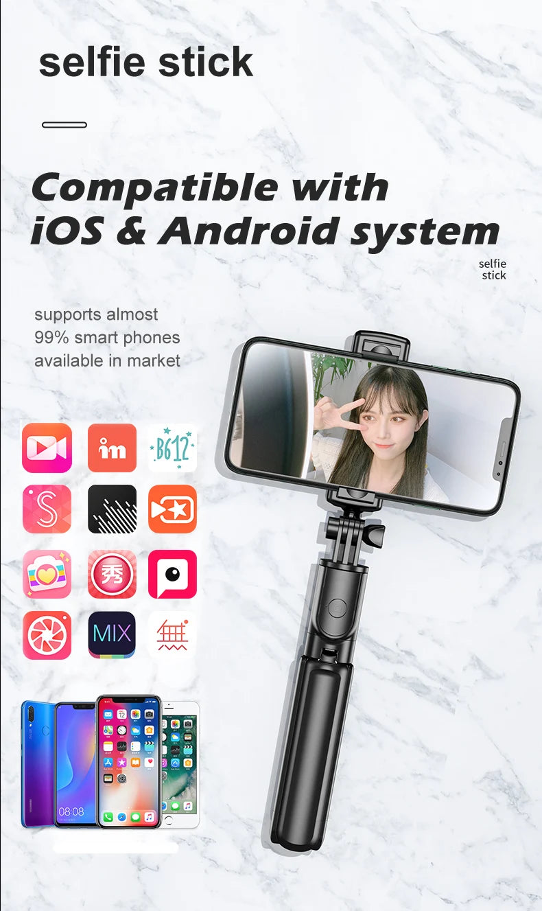 Cell Phone Holder Selfie Stick Tripod For iPhone Xiaomi Samsung Huawei For Live Streaming Mobile phone Support Remote Control