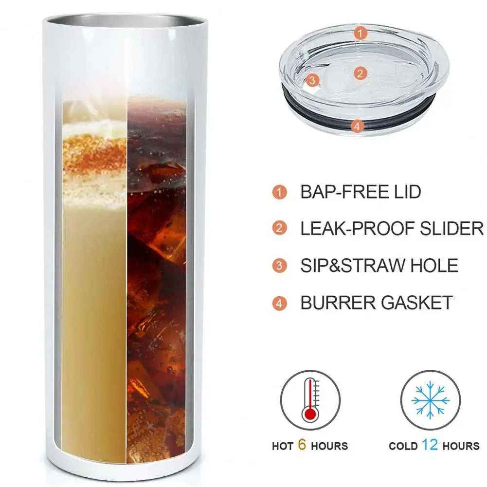 Leak-proof Cup Stainless Steel Insulated Tumbler Set Leak-proof Sublimation Cup with Straw for Travel Home Use Portable Cup