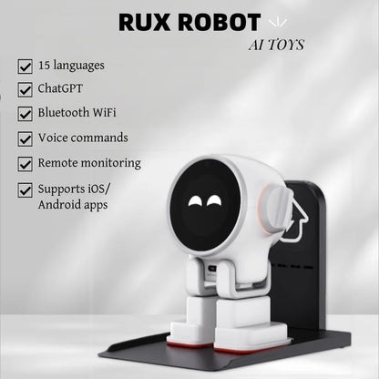 Rux Robot Smart Companion Electron Bluetooth WiFi Multiple Mode Cute Ai Intelligent Automation GPT Voice Desktop Pet Ai Robots