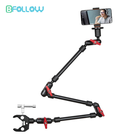 BFOLLOW 32" 22" Smartphone Bracket Magic Arm for Camera Articulated Flexible Wall Mount Desk Clamp Tablet Webcam Gopro Stand