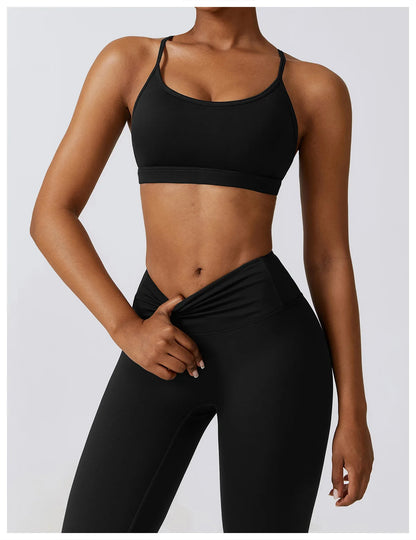 Sportswear Yoga Set Women's Workout Clothes Athletic Wear Sports Gym Legging Seamless Fitness Bra Crop Top Long Sleeve Yoga Suit