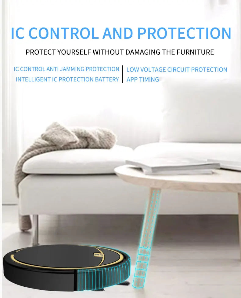 Vacuum Cleaner Robot Smart 2800PA Remote Control Wireless Auto Cleaning Machine Floor Sweeping Wet Dry Vacuum Cleaner  For Home