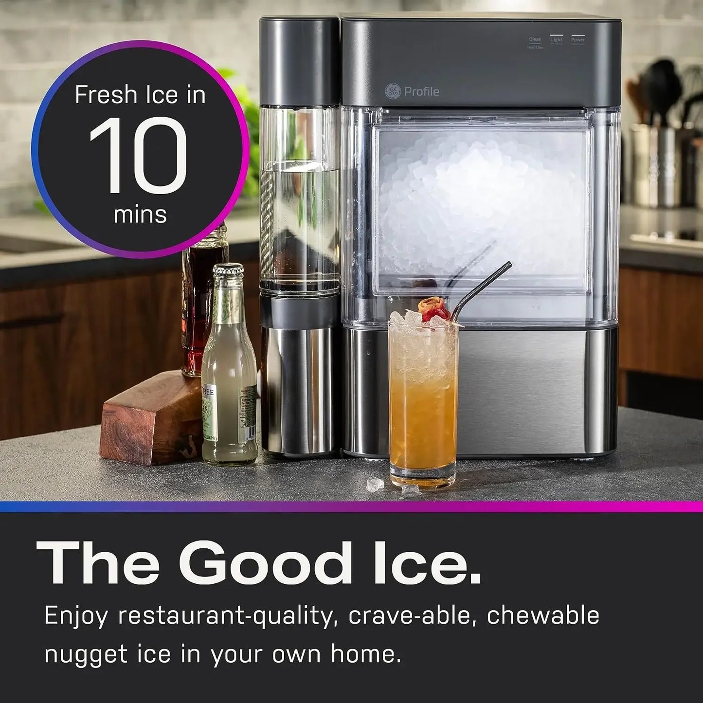 GE Profile Opal 2.0 Countertop Nugget Ice Maker with Side Tank  Machine  WiFi Connectivity