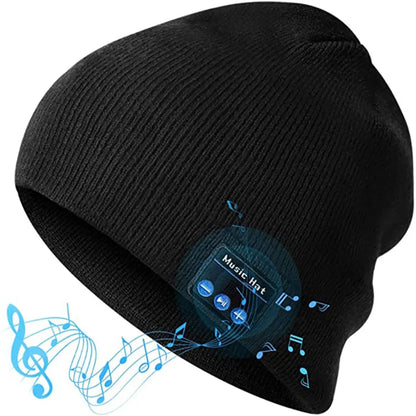 Music Earphone Hat Rechargeable Bluetooth Headphone Wireless Smart Cap Headset Warm Beanie Speaker Hunting Camping Running