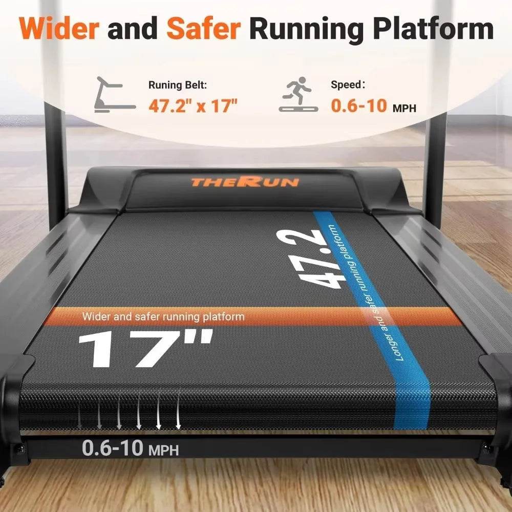 Incline Treadmill Treadmill for Running and Walking 300 lbs Capacity Treadmill with Auto inclline Wide Belt 3.5HP App - MarvelouStoree