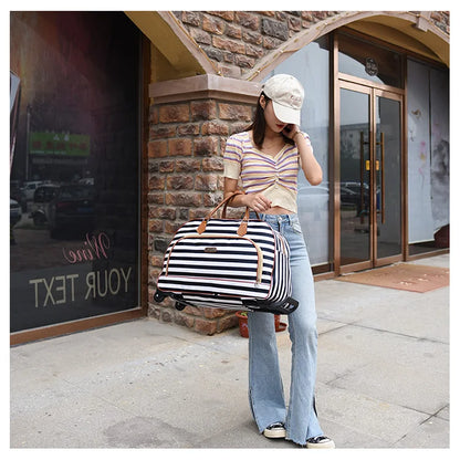 Large Capacity Women Travel Suitcase Trolley Bags Wheeled Bag Oxford Waterproof Rolling Luggage Travel Bag With Wheels