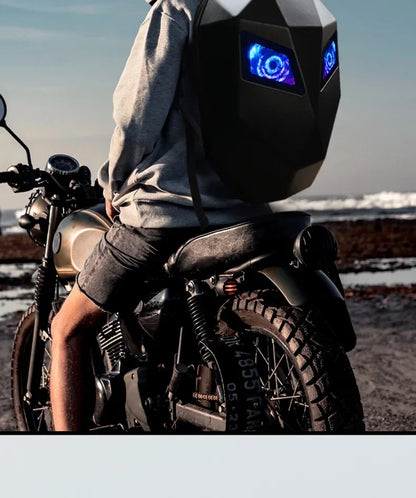 LOY LED Knight Cycling Backpack with Eye Motorcycle Helmet Mochilas para motocicletas Waterproof Laptops Bags Saco Moto New