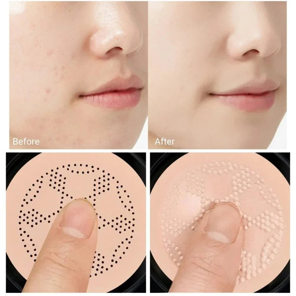 2pcs BB Cream Mushroom Head Air Cushion Powder Puff Moisturizing Brightening Foundation Concealer CC Cream Base Makeup Cosmetics