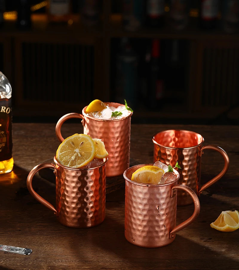 400ml 16.0oz 100% Copper Moscow Mule Mug Durable Coppery Beer Mugs Coffee Mug Milk Cup Pure Copper Cup Drinkware