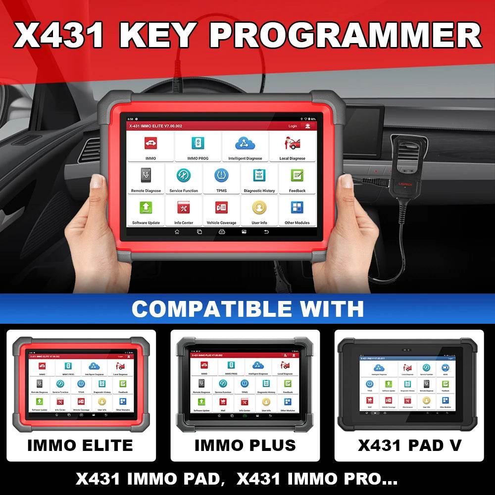 Launch X431 Key Programmer Remote Maker with Super Chip 4pcs Universal Remote Smart Key for X-431 IMMO Elite/IMMO Plus/PAD V - MarvelouStoree