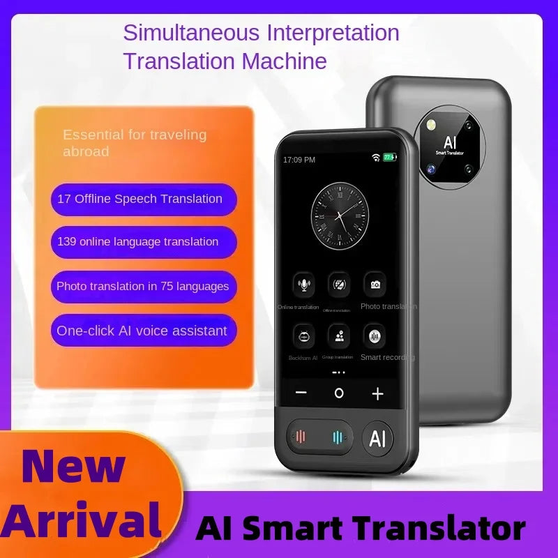 Smart AI Voice Assistant Accurate Translator Support Multi 139 Languages 3D Touch Screen Photo Offline Record Fast Translation