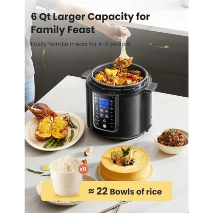 Rice Cookers, 9-in-1, 14 Presets Instant Multi Cooker Non-Stick Pot Yogurt Maker Slow Cooker Sauté Steamer, Rice Cookers