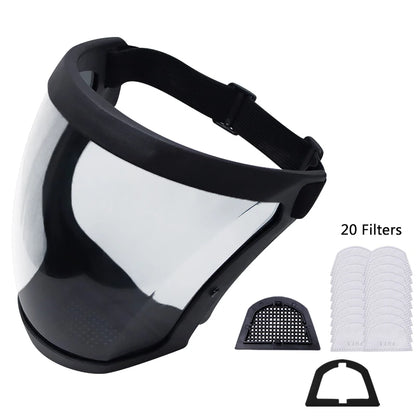 Full Face Protector Shield Reusable Dustproof Anti-fog Mask Safety Shield Mask Transparent Kitchen Tools Work Protection Mask