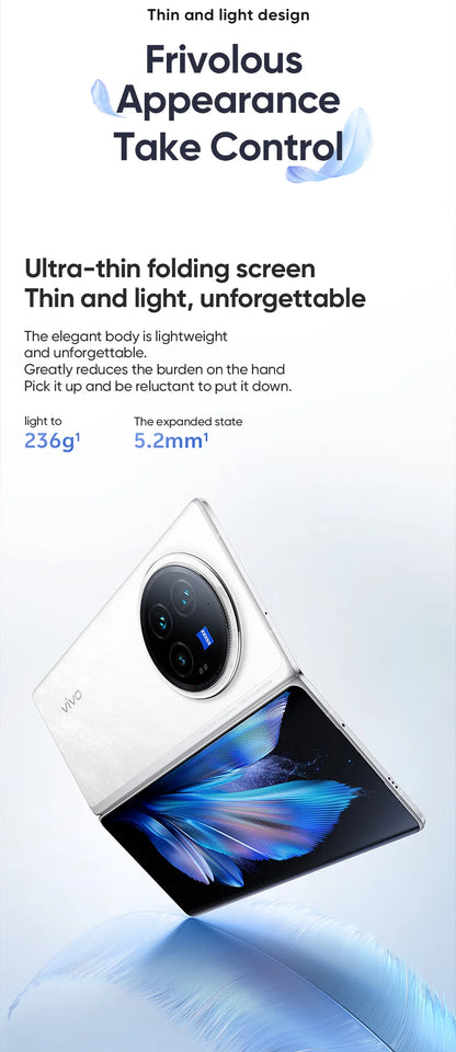 Vivo X Fold 3 Pro Foldable 5G Smartphone Snapdragon 8 Gen 3 Octa Core 5700mAh 100W Wired 50W Wireless NFC 50MP Rear Camera