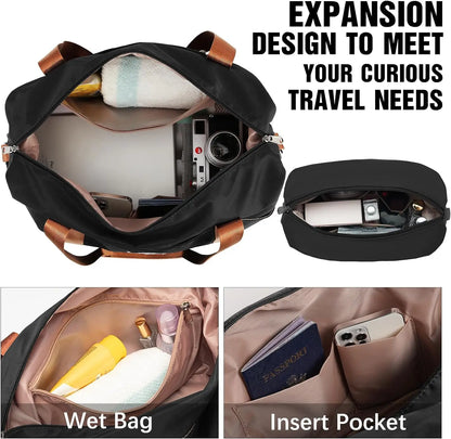 Luggage Set 4 Piece Luggage Set ABS hardshell TSA Lock Spinner Wheels Luggage Carry on Suitcase WHITE-BROWN, 6 piece set