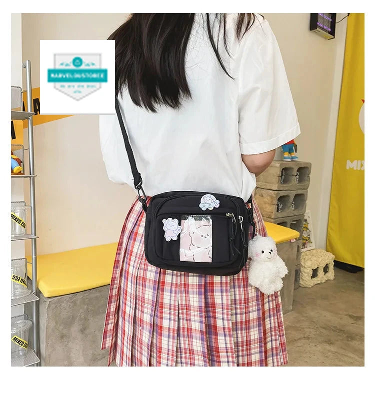 New Kawaii Bag Girls 2024 New JK Transparent Bag Small Crossbody Bag For Women Purses and Handbags Shoulder Bag Itabag Bolso