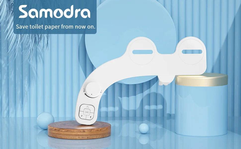 SAMODRA Non-Electric Bidet - Self Cleaning Dual Nozzle (Frontal and Rear Wash) Water Bidet Toilet Seat Attachment - MarvelouStoree