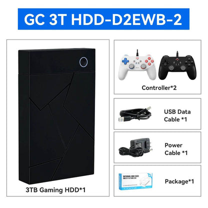 3TB Portable Gaming HDD LaunchBox/Retrobat/Playnite Retro Game Console with 17300+ AAA/3D/Retro Games for PS4/PS3/PS2/Switch/Wii - MarvelouStoree