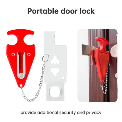 FUERS Wireless Doorstop Alarm System125dB Door Lock Home Security Anti-Theft System Portable Doorstop Preasure Alarm Sire